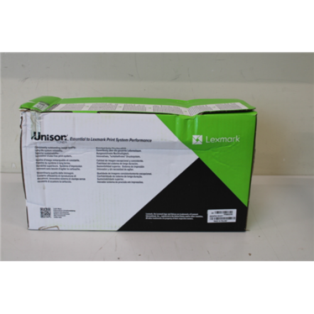 SALE OUT. Lexmark 58D2U0E Black Ultra High Yield Corporate Toner Cartridge, DAMAGED PACKAKING , Lexmark 58D2U0E , Toner cartridge , Black , DAMAGED PACKAKING