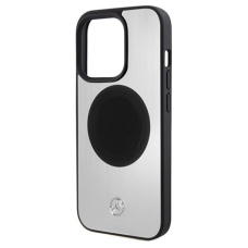 Mercedes MEHMP15L23ACMS iPhone 15 Pro 6.1 Silver Hardcase Leather & Aluminum MagSafe , Mercedes