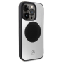 Mercedes MEHMP15L23ACMS iPhone 15 Pro 6.1 Silver Hardcase Leather & Aluminum MagSafe , Mercedes