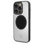 Mercedes MEHMP15L23ACMS iPhone 15 Pro 6.1 Silver Hardcase Leather & Aluminum MagSafe , Mercedes