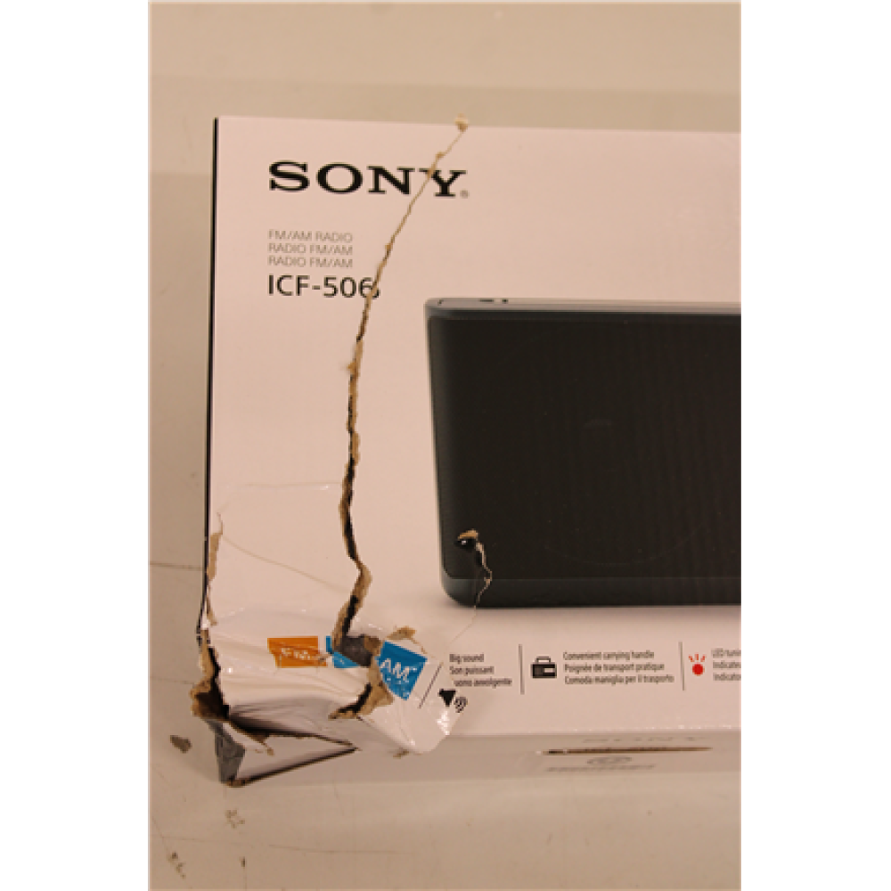 SALE OUT. Sony ICF506.CED portable radio , Sony Analog Radio , ICF-506 , 5 W , Black , DAMAGED PACKAGING