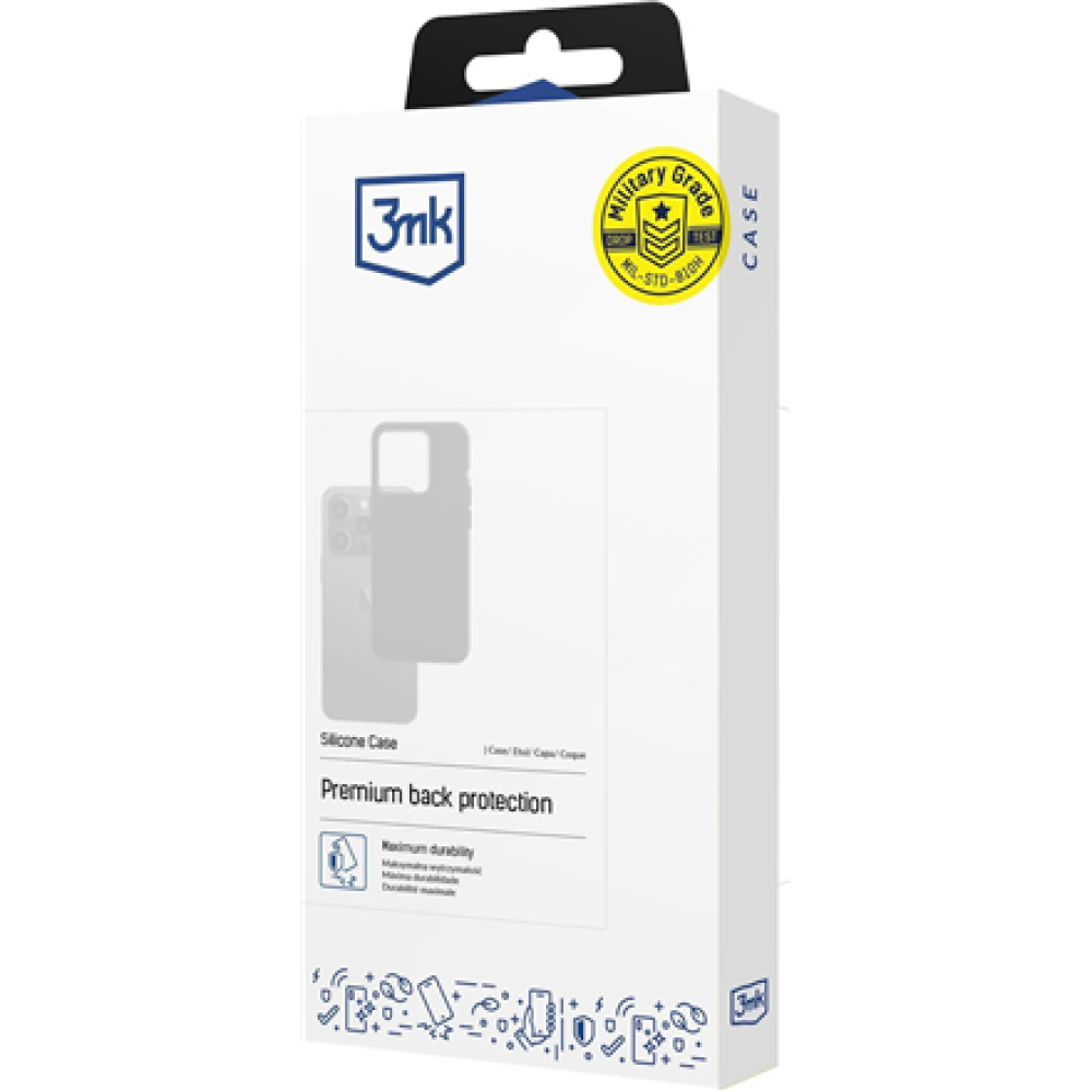 3MK , Back cover , Samsung , Galaxy S24 FE , Silicone , Black