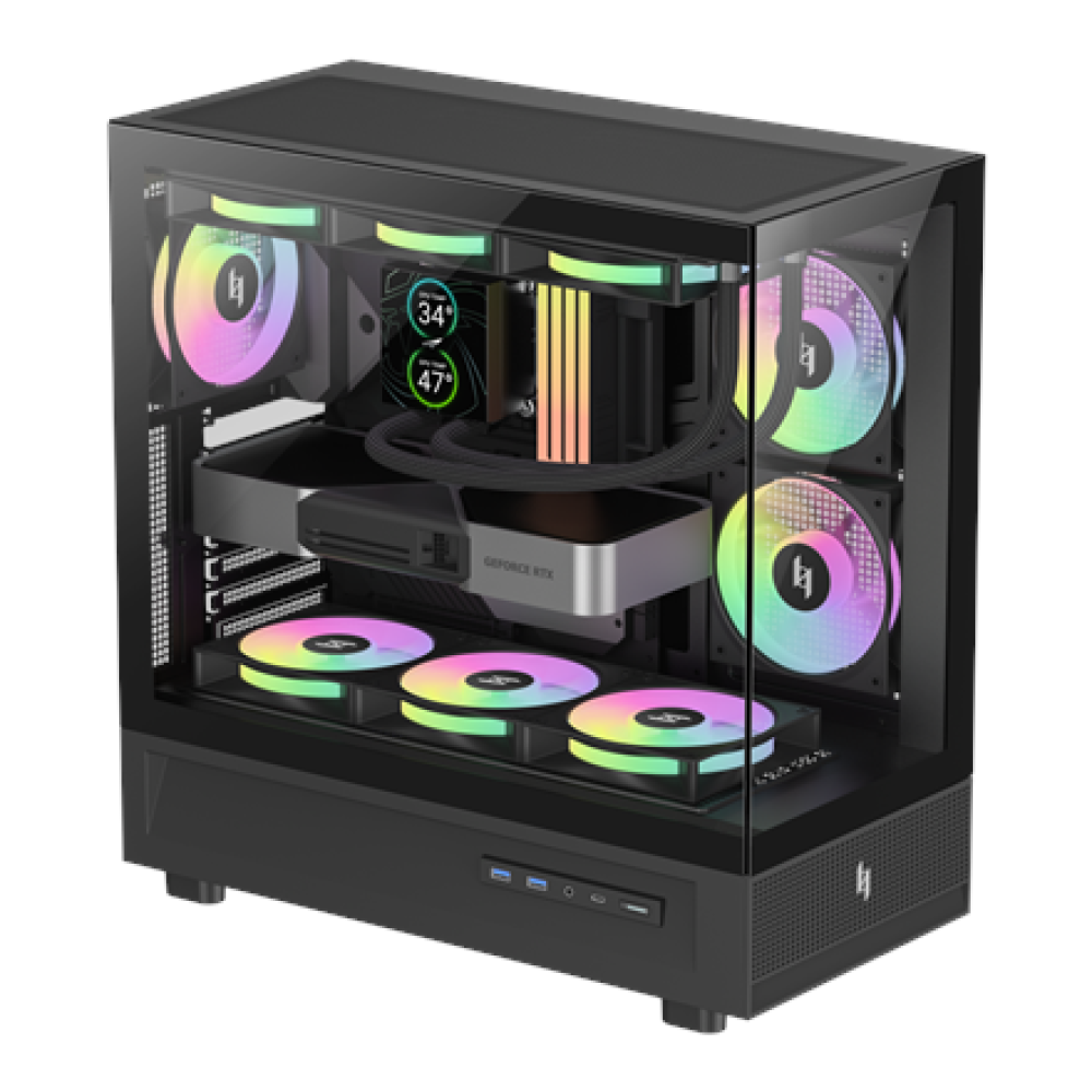 Gamemax Case , NEX C51 BK , ATX/BTF