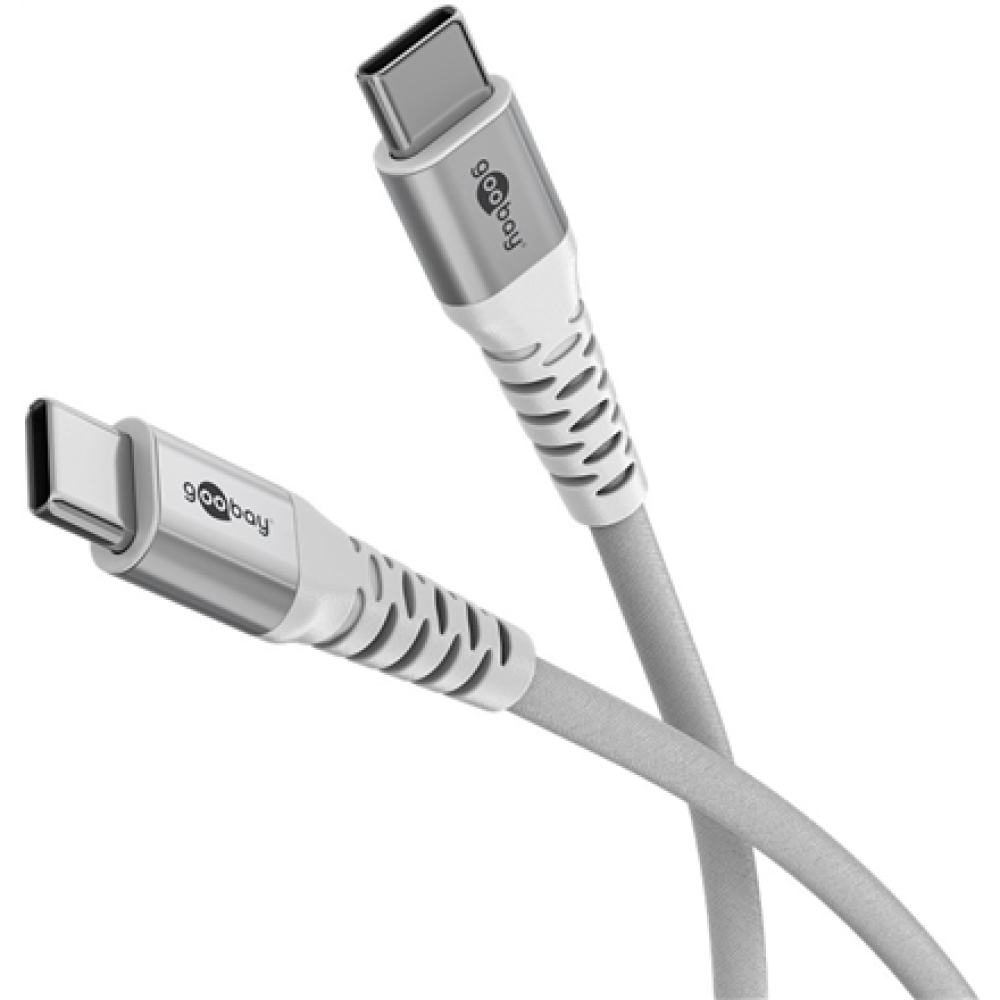 Goobay USB-C Supersoft Textile Cable with Metal Plugs , 70194