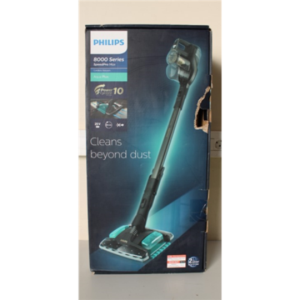SALE OUT. Philips XC8347/01 Aqua Plus Vacuum cleaner, Handstick, Cordless, Black , Philips Vacuum cleaner , XC8347/01 Aqua Plus , Cordless operating , Handstick , 25 V , Operating time (max) 80 min , Black , Warranty 24 month(s) , DAMAGED PACKAGING, USED,