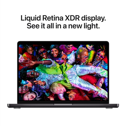 Apple , MacBook , Pro , Space Black , 14.2 , 3024 x 1964 pixels , Apple M5 , 16 GB , Apple M5 chip 10-core CPU/10-core GPU , macOS , 802.11ax , Bluetooth version 5.3 , Keyboard language Russian , Keyboard backlit