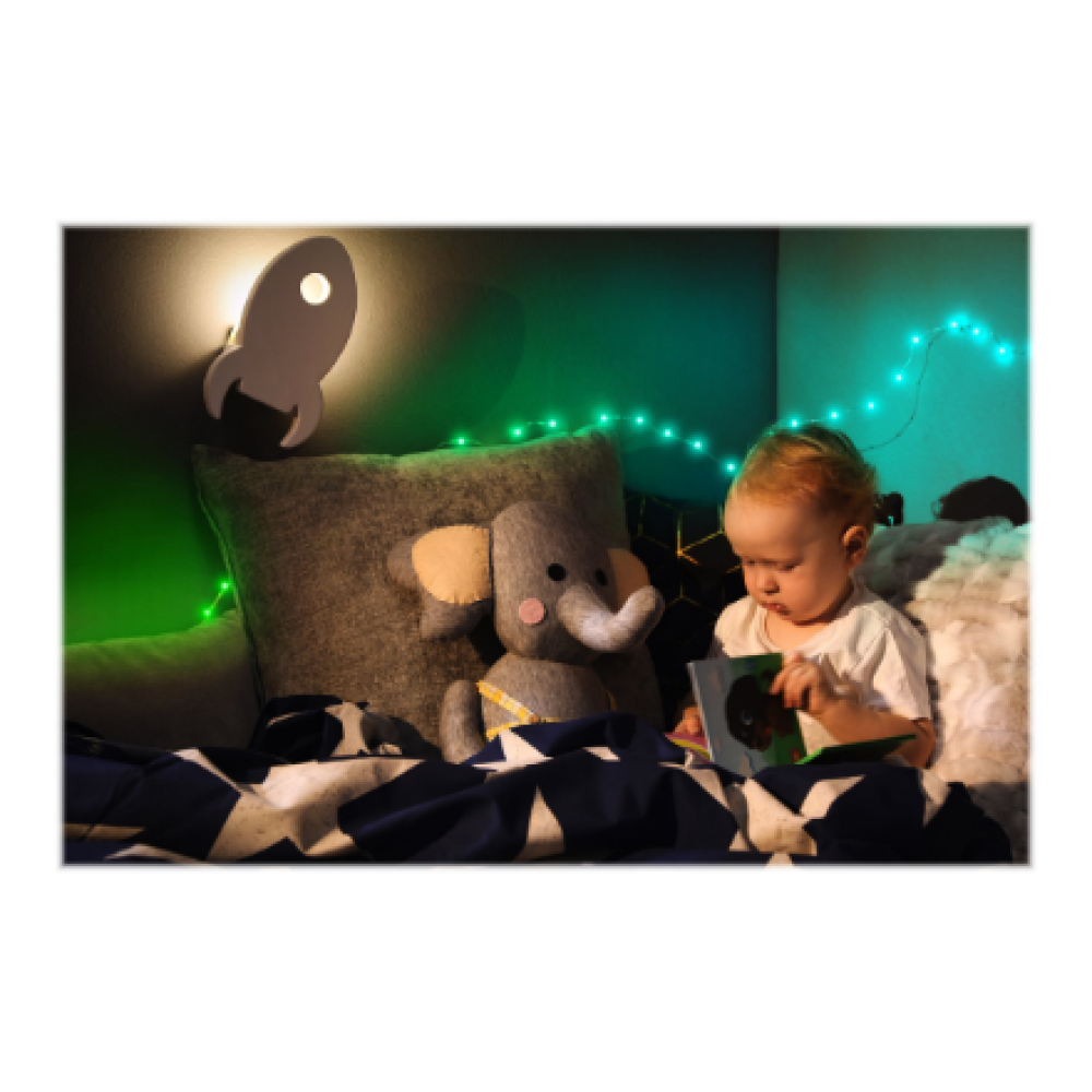 Twinkly,Dots Smart LED Lights 60 RGB (Multicolor), USB Powered, 3m, Transparent,RGB – 16M+ colors