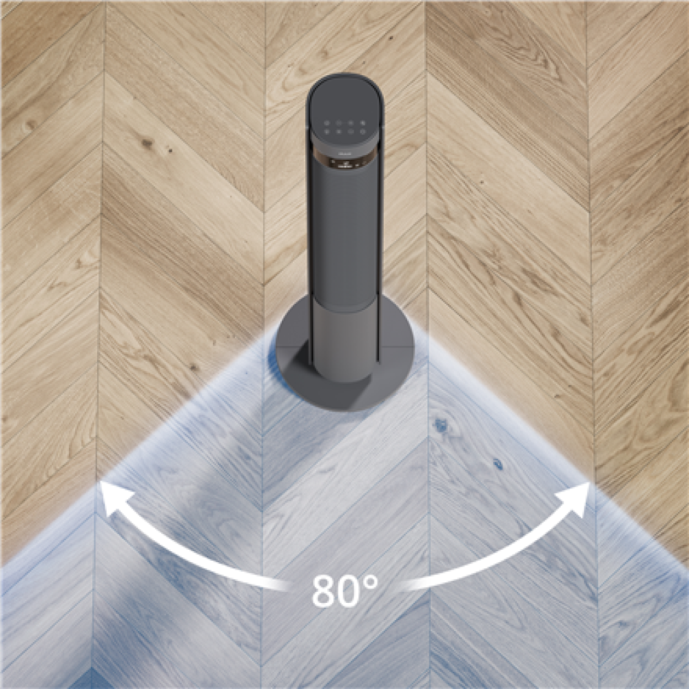 Duux Fan , Elevate , Tower Fan , Gray , Diameter 29 cm , Number of speeds 12 , Oscillation , 4-40 W