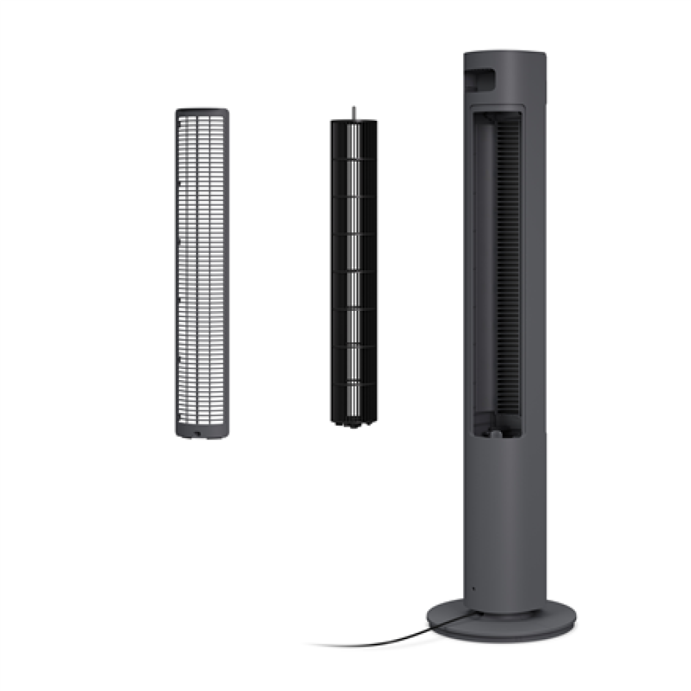 Duux Fan , Elevate , Tower Fan , Gray , Diameter 29 cm , Number of speeds 12 , Oscillation , 4-40 W