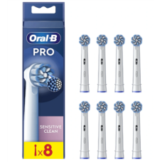 Oral-B , Replaceable toothbrush heads , EB60X-8 Sensitive Clean Pro , Heads , For adults , Number of brush heads included 8 , White