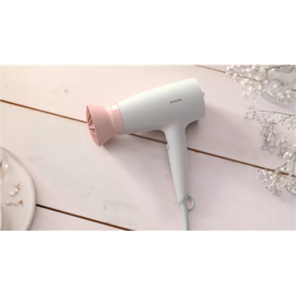 Philips Hair Dryer BHD300/00 3000 Series 1600 W, White/Pink