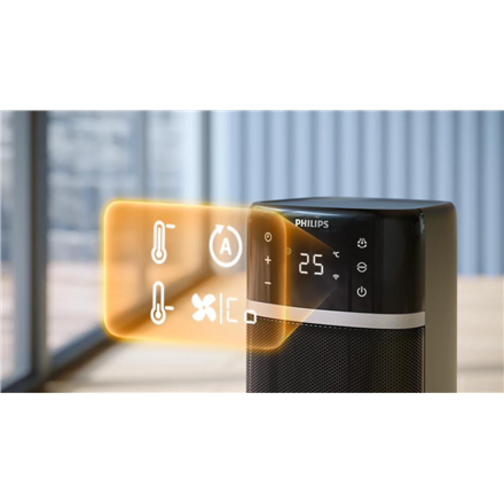 Philips Energy-saving Ceramic Heater , CX5120/11 5000 series , Ceramic Heater , 2000 W , Number of power levels 2 , Suitable for rooms up to 20 m² , Dark gray