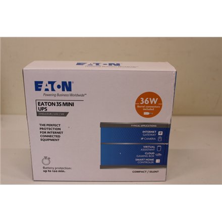 SALE OUT. Eaton UPS 3S Mini 36W , Eaton , UPS , 3S Mini 36W , 9 VA , 36 W , DAMAGED PACKAGING, DEMO