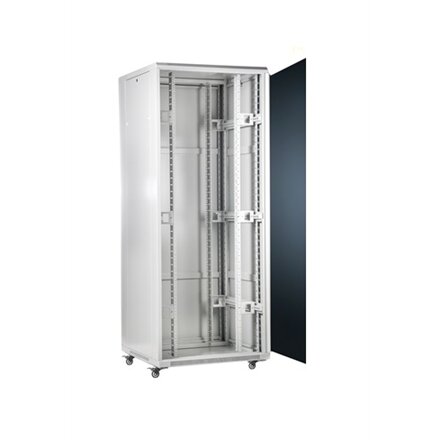 SOMI Networks , 42U, 19″ Freestanding Cabinet , 42U-60/80NACP , Max Load 800kg; Removable and Lockable Side Panels; Perforated Metal Doors; Unassembled , Depth: 80 cm , Gray