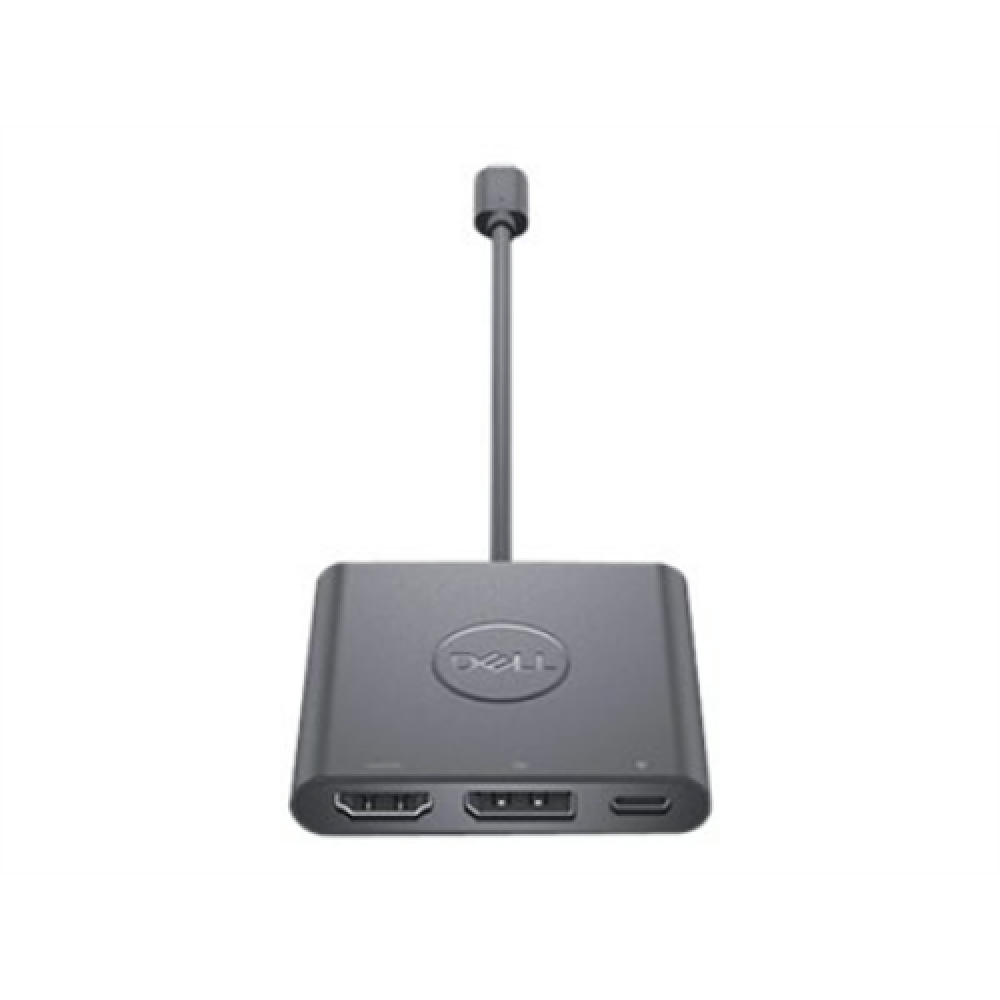 Dell , Adapter , USB-C to HDMI/DP with Power Pass-Through , Black , USB-C Male , HDMI Female; USB Female; USB-C (power only) Female , 0.18 m
