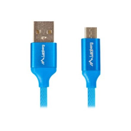 Lanberg , USB Micro to USB-A 2.0 Cable Blue Premium QC 3.0, 1.8 m , CA-USBM-20CU-0018-BL , USB Micro to USB Type-A