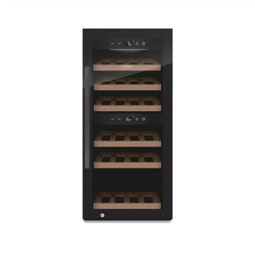 Caso , Smart Wine Cooler , WineExclusive 24 , Energy efficiency class G , Showcase , Bottles capacity 24 bottles , Cooling type Compressor technology , Black