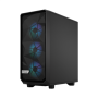 Fractal Design , Meshify 2 Compact Lite RGB , Side window , Black TG Light , Mid-Tower , Power supply included No , ATX