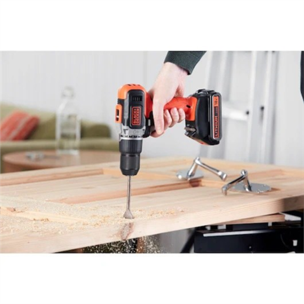 BLACK & DECKER , Cordless Drill/Driver with 2.0 Ah/4.0 Ah Battery , BCD003MEM2K-QW , 18 V , 2.0/4.0 Ah , Lithium