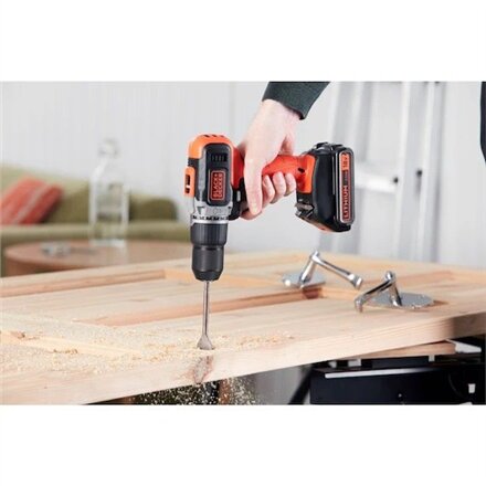 BLACK & DECKER , Cordless Drill/Driver with 2.0 Ah/4.0 Ah Battery , BCD003MEM2K-QW , 18 V , 2.0/4.0 Ah , Lithium
