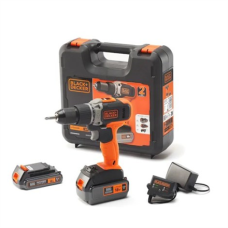 BLACK & DECKER , Cordless Drill/Driver with 2.0 Ah/4.0 Ah Battery , BCD003MEM2K-QW , 18 V , 2.0/4.0 Ah , Lithium