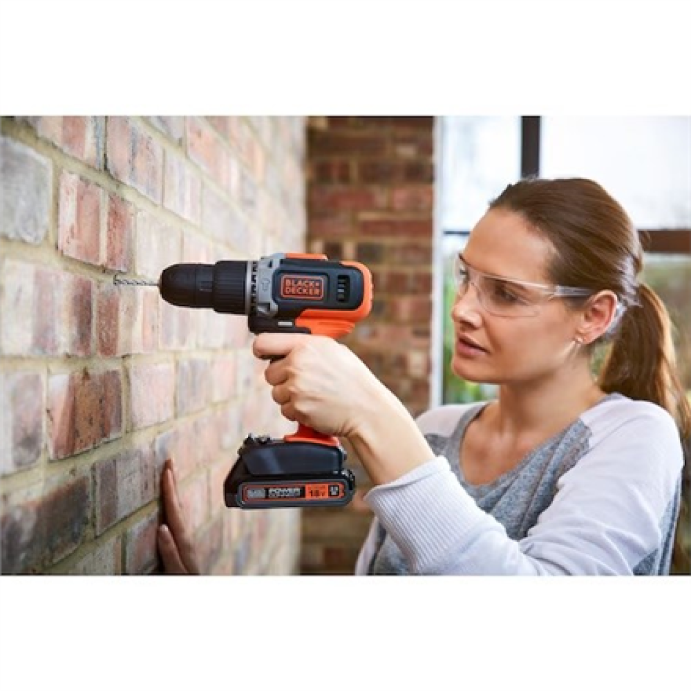 BLACK & DECKER , Cordless Drill/Driver with 2.0 Ah/4.0 Ah Battery , BCD003MEM2K-QW , 18 V , 2.0/4.0 Ah , Lithium