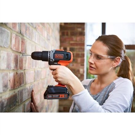 BLACK & DECKER , Cordless Drill/Driver with 2.0 Ah/4.0 Ah Battery , BCD003MEM2K-QW , 18 V , 2.0/4.0 Ah , Lithium