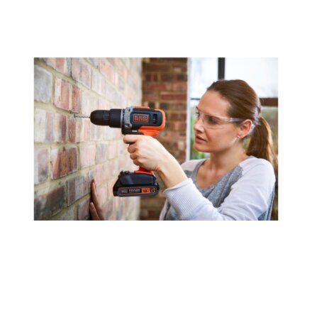 BLACK & DECKER , Cordless Drill/Driver with 2.0 Ah/4.0 Ah Battery , BCD003MEM2K-QW , 18 V , 2.0/4.0 Ah , Lithium