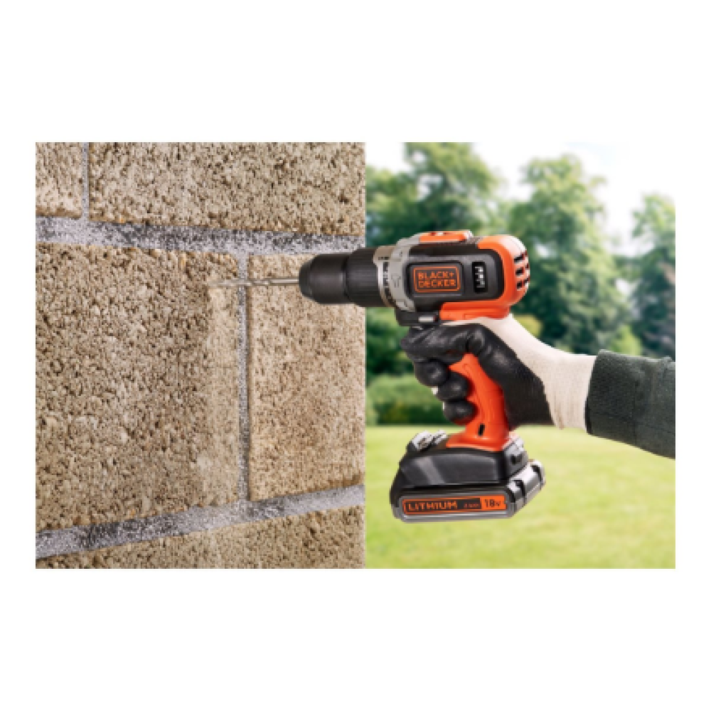 BLACK & DECKER , Cordless Drill/Driver with 2.0 Ah/4.0 Ah Battery , BCD003MEM2K-QW , 18 V , 2.0/4.0 Ah , Lithium