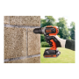 BLACK & DECKER , Cordless Drill/Driver with 2.0 Ah/4.0 Ah Battery , BCD003MEM2K-QW , 18 V , 2.0/4.0 Ah , Lithium