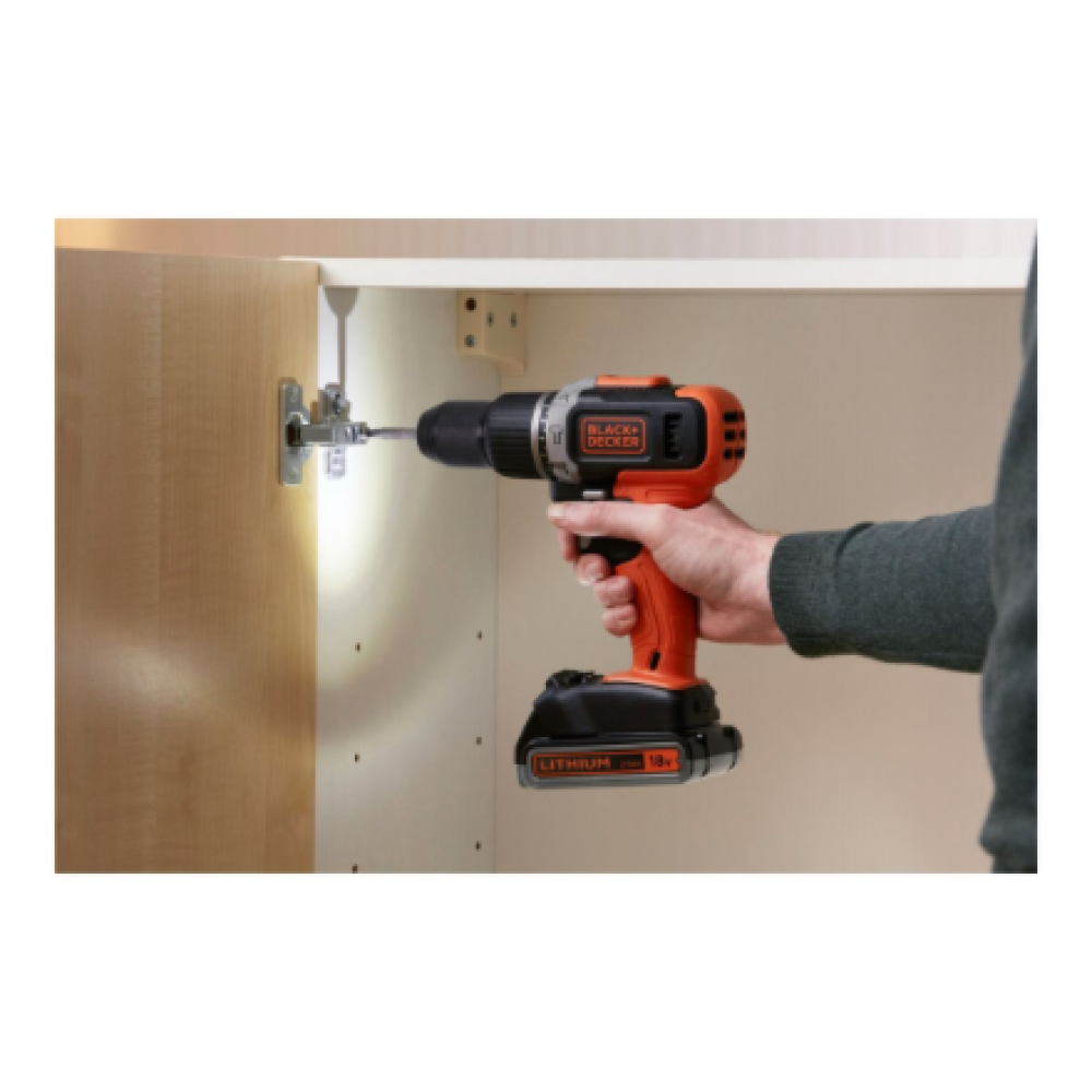 BLACK & DECKER , Cordless Drill/Driver with 2.0 Ah/4.0 Ah Battery , BCD003MEM2K-QW , 18 V , 2.0/4.0 Ah , Lithium