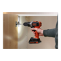 BLACK & DECKER , Cordless Drill/Driver with 2.0 Ah/4.0 Ah Battery , BCD003MEM2K-QW , 18 V , 2.0/4.0 Ah , Lithium