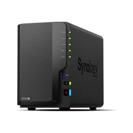 Synology DiskStation , DS225+ , Intel Celeron , J4125 , 2 GB , DDR4 , Black