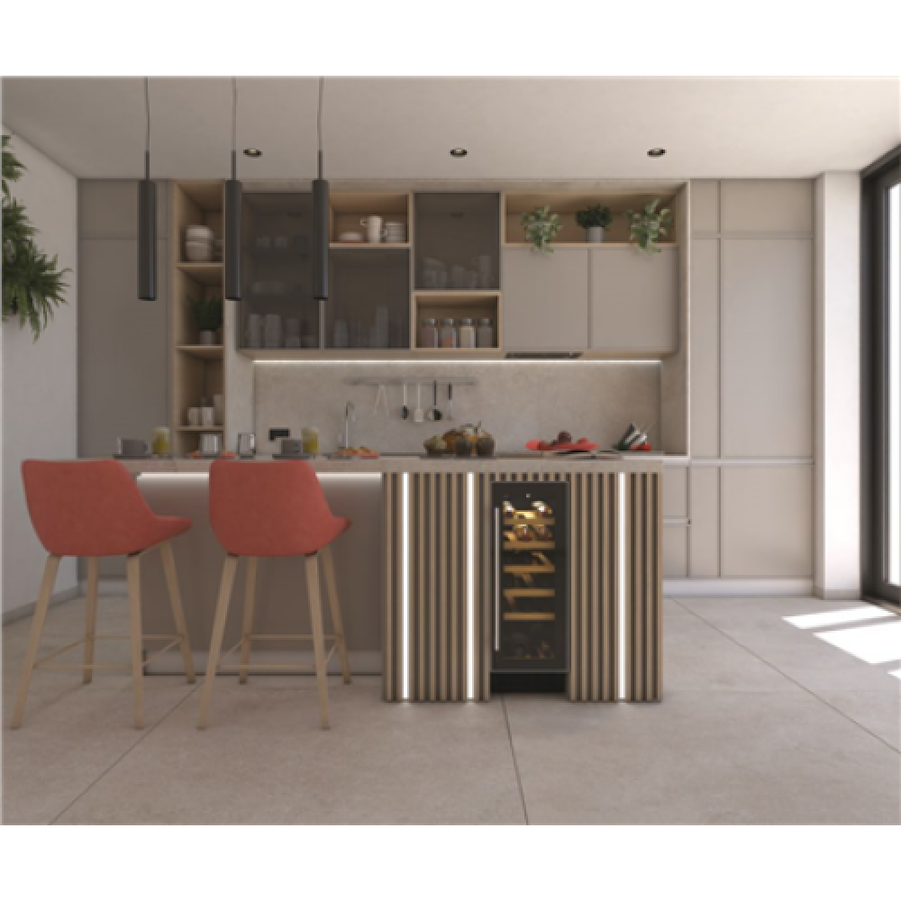 Hoover , Wine Cooler , HWCB 30/1 , Energy efficiency class F , Built-in , Bottles capacity 20 , Black