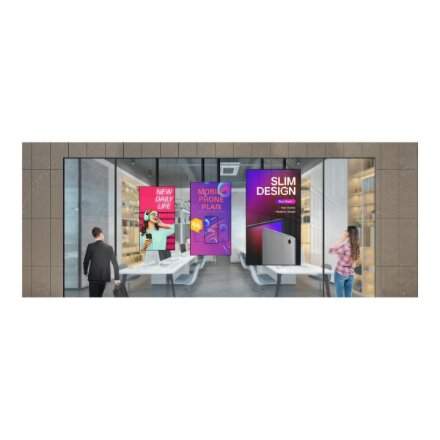 LG Window Facing Display , 49XS4P-B , 49 , Landscape/Portrait , 24/7 , webOS , 8 ms