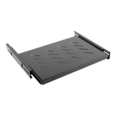 Lanberg 19 sliding shelf 1U/465x347mm max load capacity up to 60kg, black , Lanberg