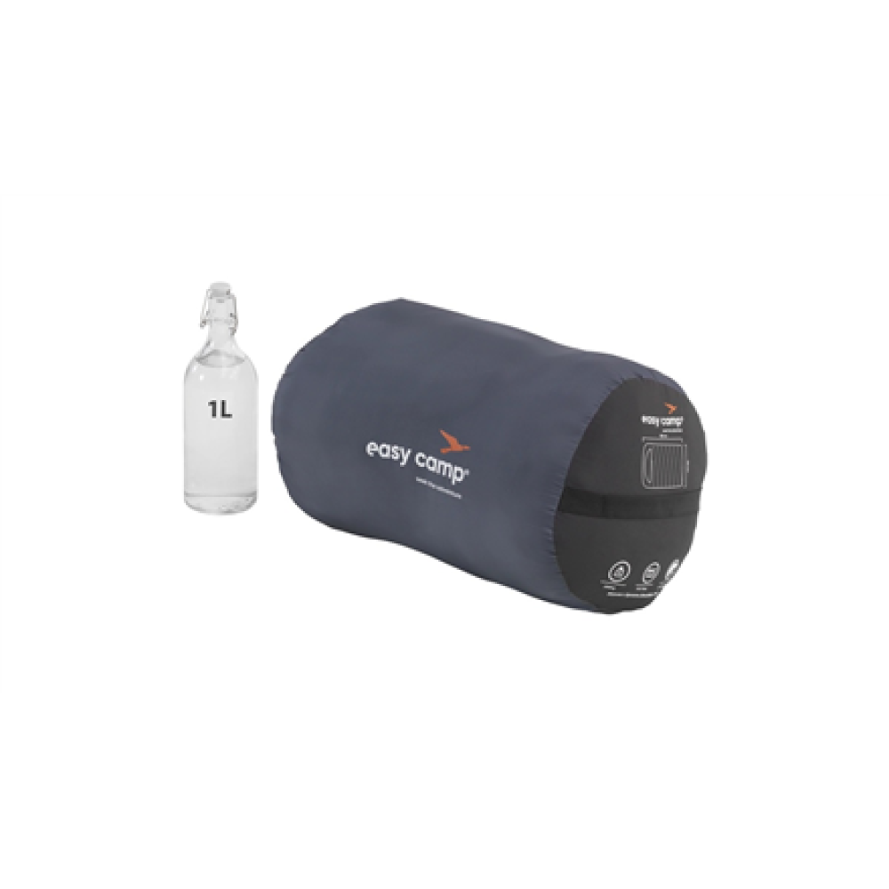 Easy Camp Raven Square Double 5°C , Sleeping Bag , 220 x 150 cm , -9 to 10 °C , Two-way open-end, L-shaped, autolock