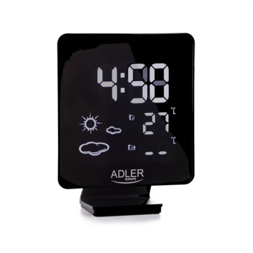 Adler Weather station AD 1176 Black, White Digital Display, Remote Sensor