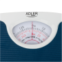 Adler , Mechanical bathroom scale , AD 8151b , Maximum weight (capacity) 130 kg , Accuracy 1000 g , Blue/White