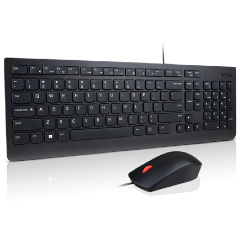 Lenovo Essential , Gaming Keyboard and Mouse Set , Wired , Nordic , Black