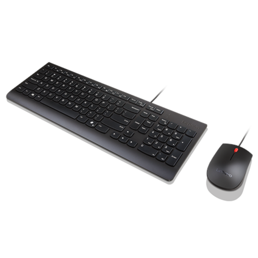 Lenovo Essential Wired Combo Keyboard and Mouse , Keyboard and Mouse Set , Wired , Mouse included , Nordic , Black