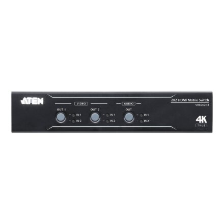 Aten , 2x2 True 4K HDMI Matrix Switch with Audio De-Embedder , VM0202HB