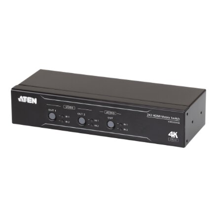 Aten , 2x2 True 4K HDMI Matrix Switch with Audio De-Embedder , VM0202HB