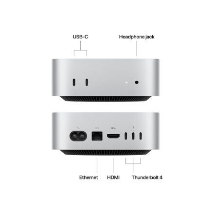 Apple Mac , Mini , Desktop , Apple M4 , Internal memory 24 GB , Solid-state drive capacity 512 GB , Keyboard language No keyboard , macOS