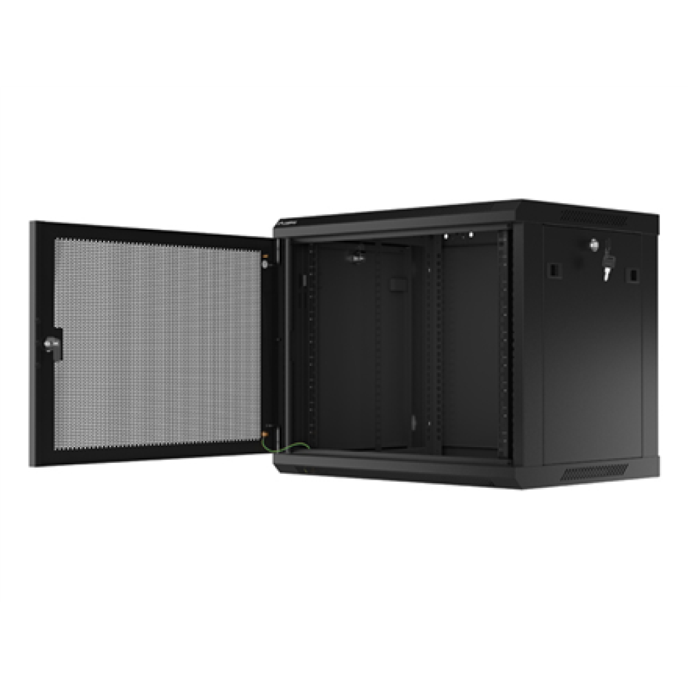 Lanberg , Rack cabinet 19 wall-mount 9U/600x450 with perforated door (flat pack) , WF01-6409-23B , Black