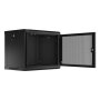 Lanberg , Rack cabinet 19 wall-mount 9U/600x450 with perforated door (flat pack) , WF01-6409-23B , Black