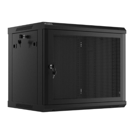 Lanberg , Rack cabinet 19 wall-mount 9U/600x450 with perforated door (flat pack) , WF01-6409-23B , Black