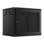 Lanberg , Rack cabinet 19 wall-mount 9U/600x450 with perforated door (flat pack) , WF01-6409-23B , Black