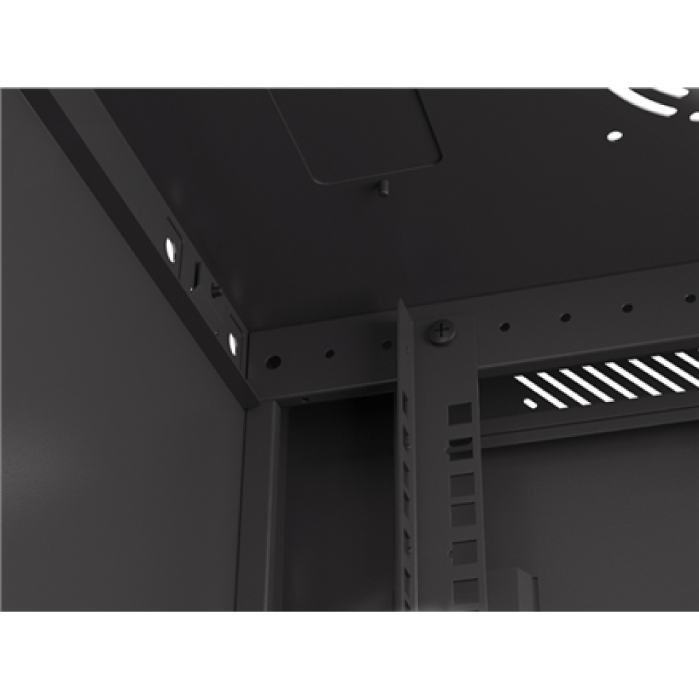 Lanberg , Rack cabinet 19 wall-mount 9U/600x450 with perforated door (flat pack) , WF01-6409-23B , Black