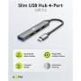 Goobay Slim 4-Port USB Hub, USB-C to USB-A, 5 Gbit/s , 74457